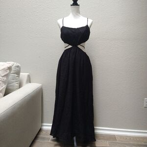 Free People ASTR The Label  Sanger Cut out Black Maxi Dress